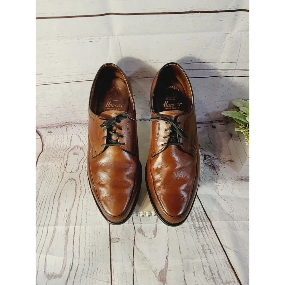 Vintage Hanover Imperial Style #2425 Mens Leather Oxford Derby Shoes Size 13D.
